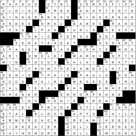 metallic fabric nyt crossword